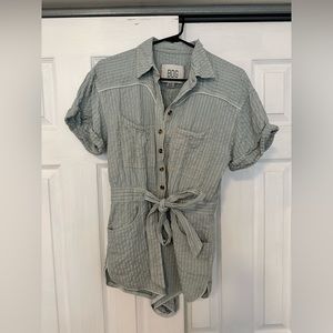 Urban Outfitters Light Blue Jean Romper